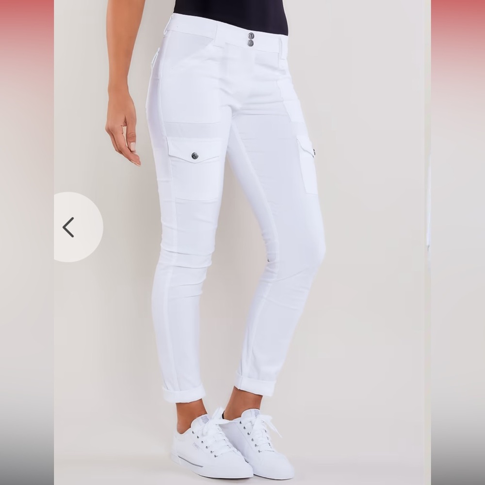 Anatomie Kate Skinny Cargo Pants in White - Picture 2 of 11